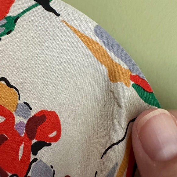 Derek Lam 10 Crosby Floral Silk Shirt Dress Size 4 Mini Long Sleeve‎ Button READ - Picture 12 of 13